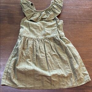 Olive Green Kids Dress
